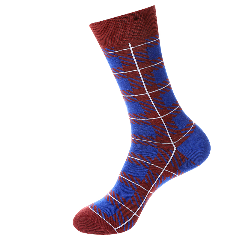 Chaussettes de mode de rue de style hip-hop à carreaux rayés