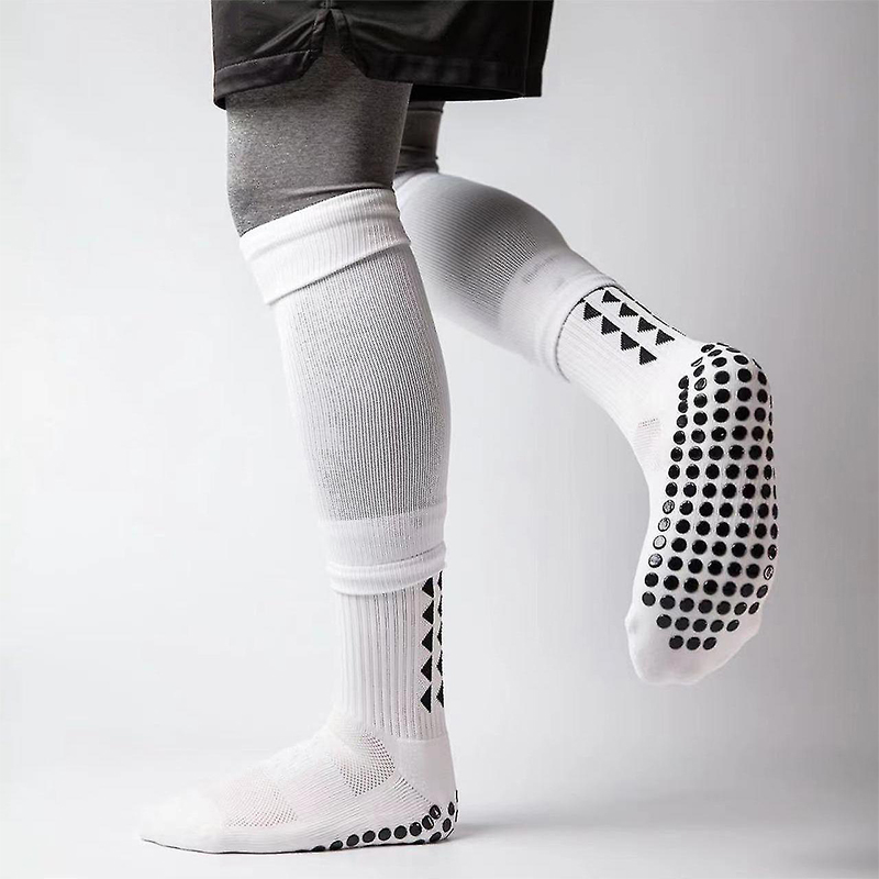 Chaussettes de football à fond antidérapant en jacquard brillant