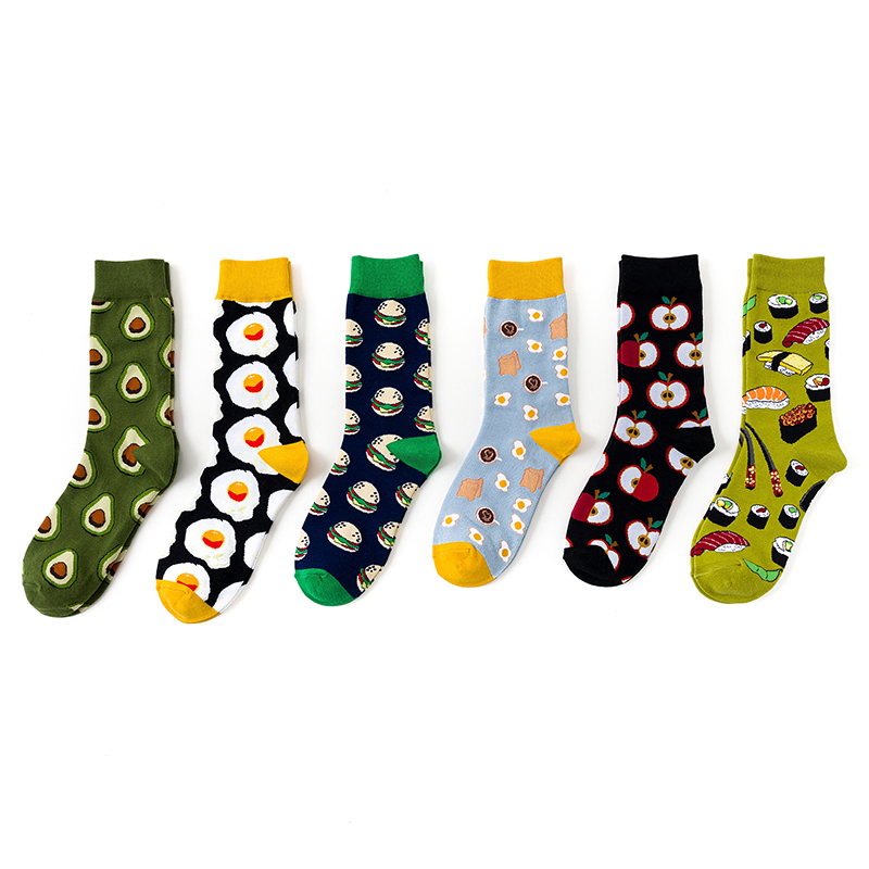 Chaussettes jacquard style hip-hop street fashion