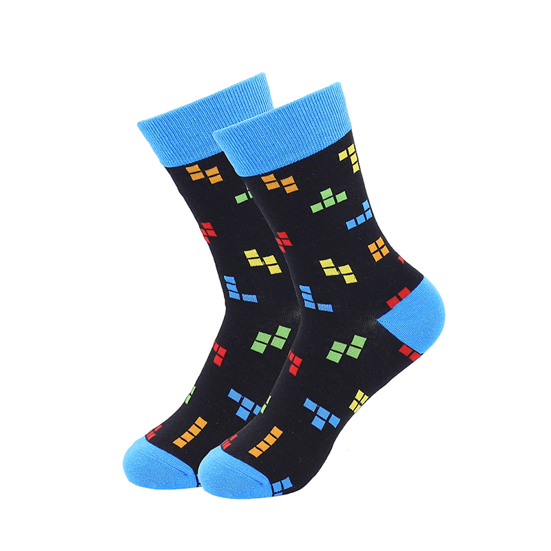 Chaussettes mi-mollet femme jacquard