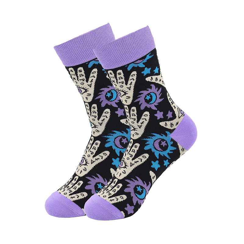Chaussettes mi-mollet femme jacquard