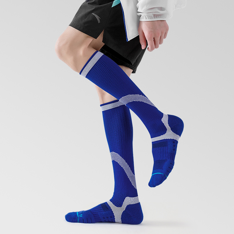 Chaussettes de compression pour cyclisme en plein air en jacquard brillant