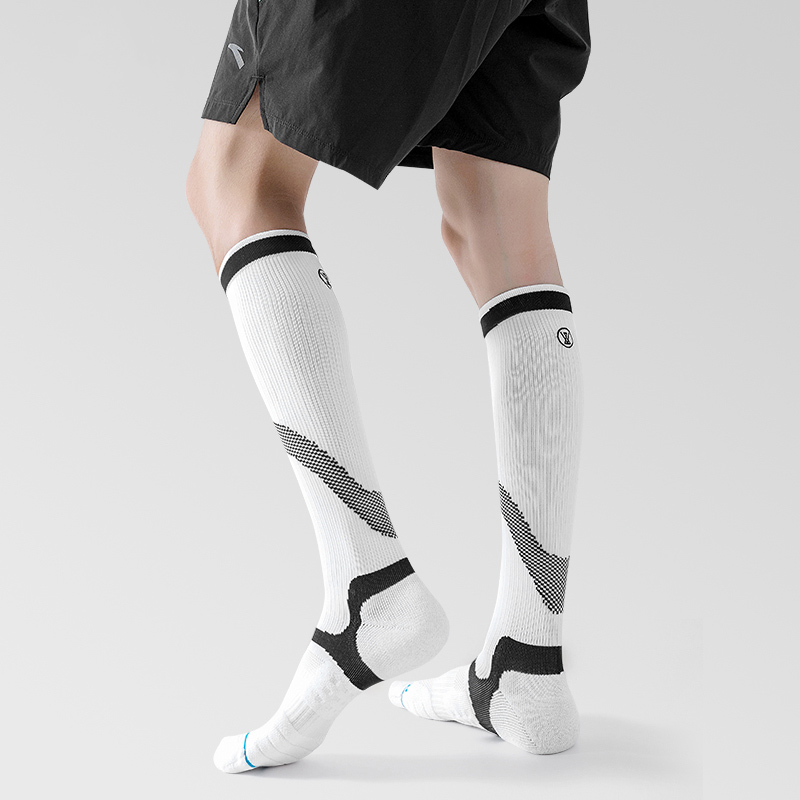 Chaussettes de compression pour cyclisme en plein air en jacquard brillant