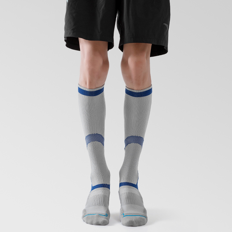 Chaussettes de compression pour cyclisme en plein air en jacquard brillant