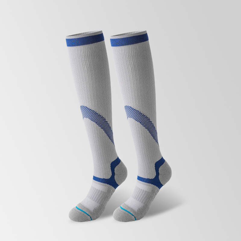 Chaussettes de compression pour cyclisme en plein air en jacquard brillant