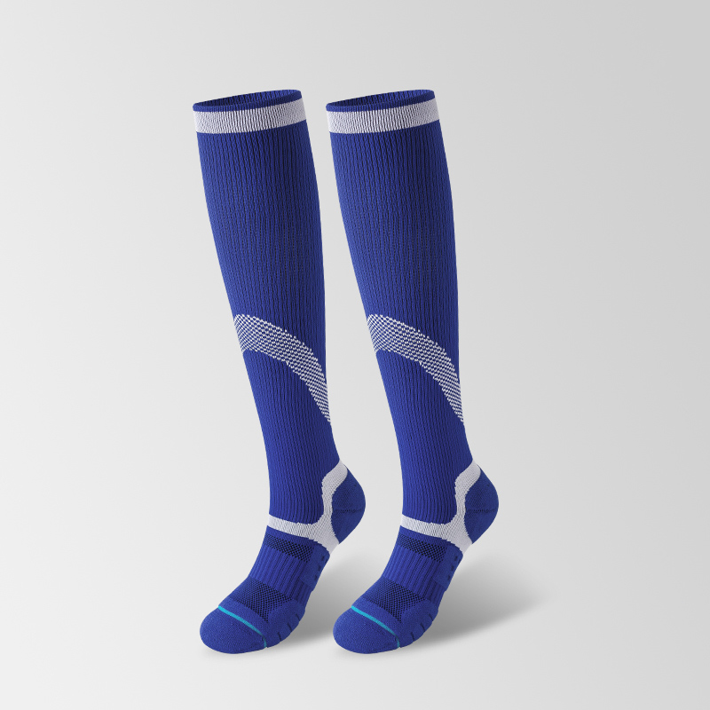 Chaussettes de compression pour cyclisme en plein air en jacquard brillant