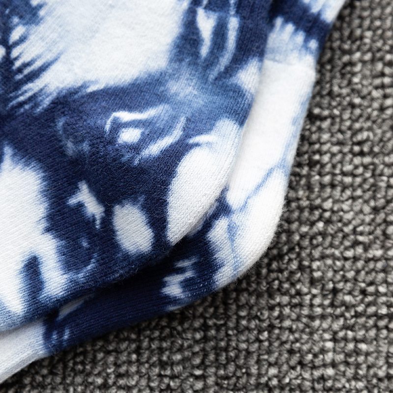 Chaussettes de sport tie-dye mi-mollet en coton