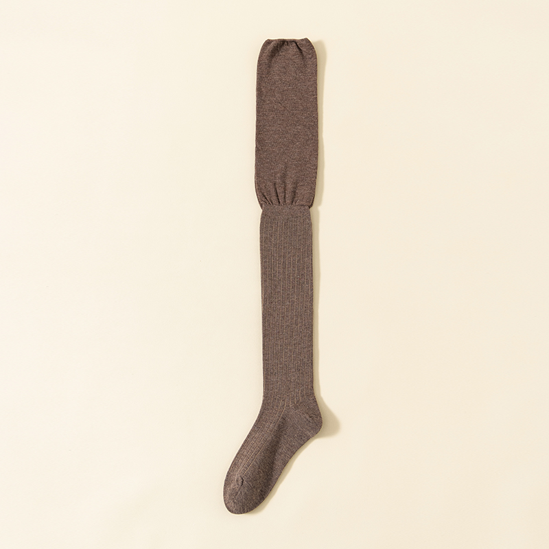 Chaussettes hautes sexy en coton à aiguille unique pour femmes noires