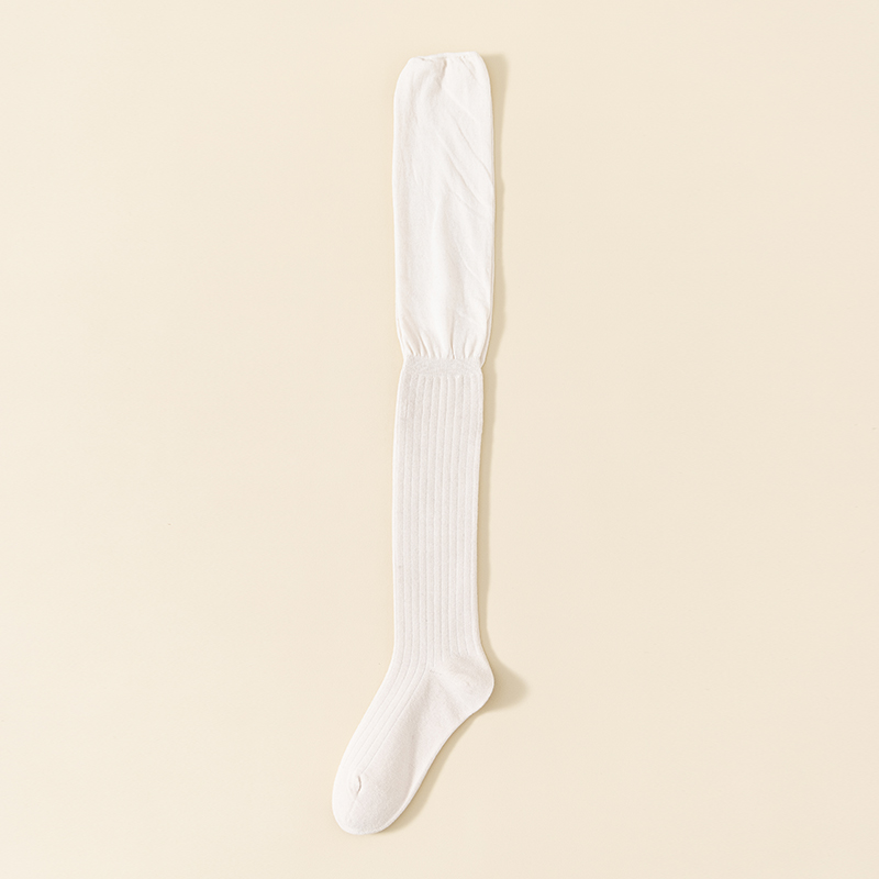 Chaussettes hautes sexy en coton à aiguille unique pour femmes noires
