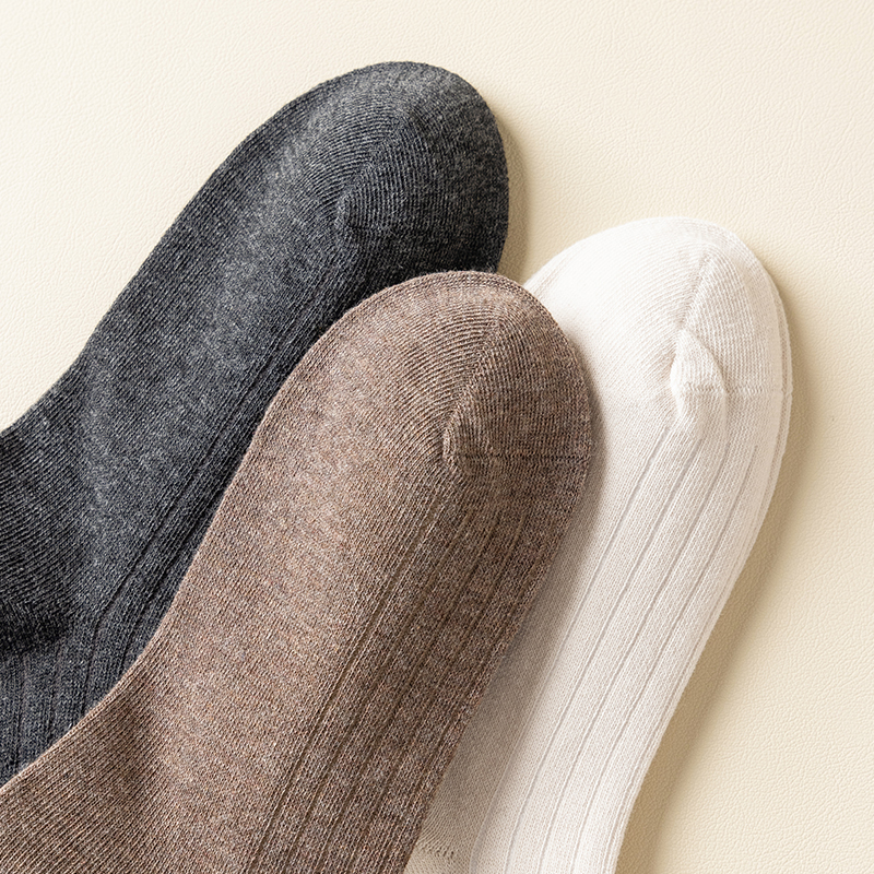 Chaussettes hautes sexy en coton à aiguille unique pour femmes noires