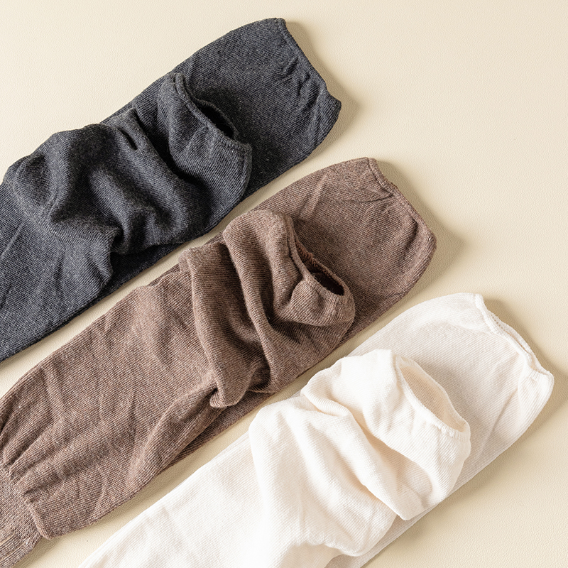 Chaussettes hautes sexy en coton à aiguille unique pour femmes noires