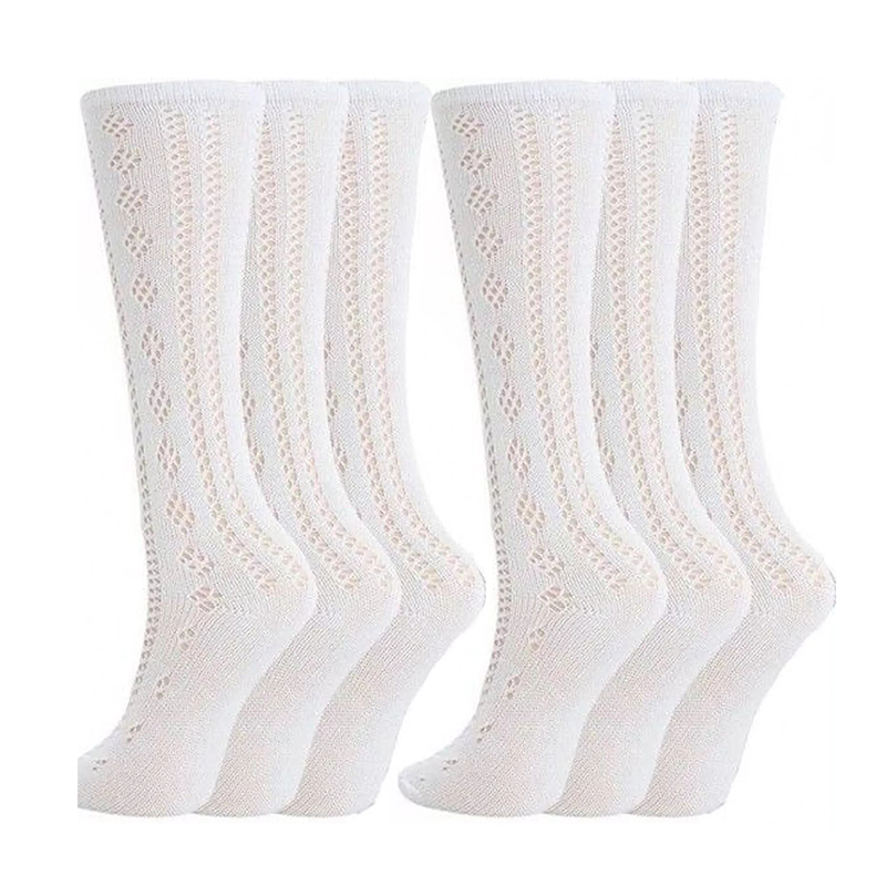 Chaussettes étudiantes longues fleurs cachées