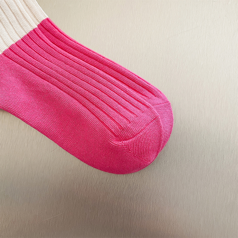 Chaussettes color block mendiant boutonné