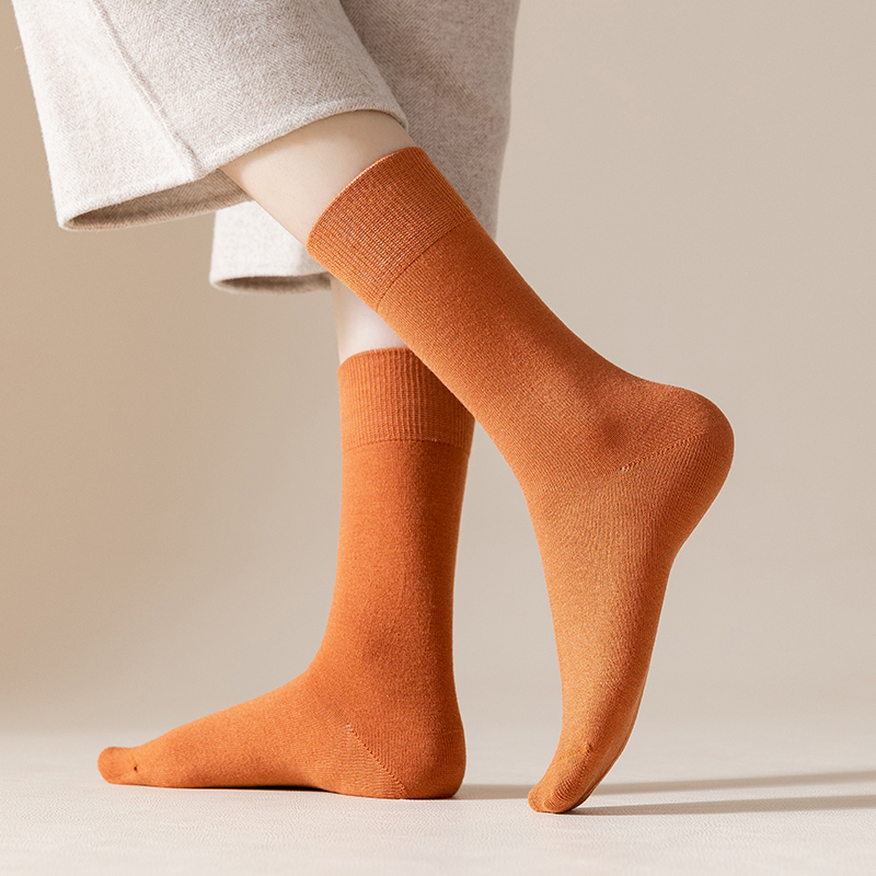 Chaussettes mi-mollet femme unies