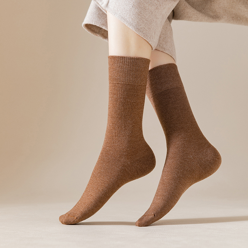 Chaussettes mi-mollet femme unies