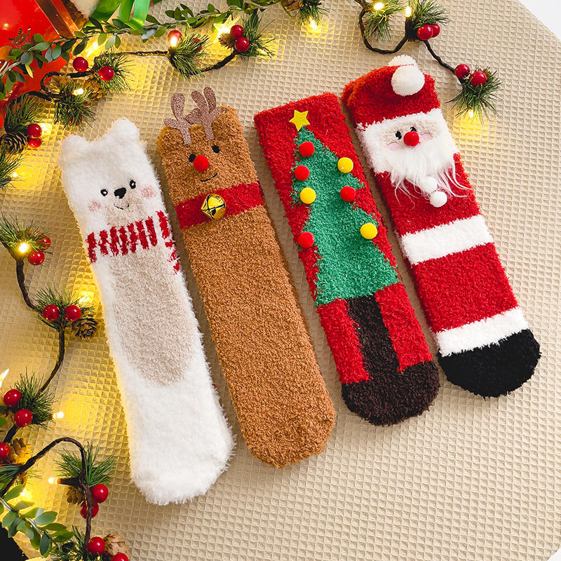 Chaussettes de Noël mi-velours Chaussettes de Noël mi-velours