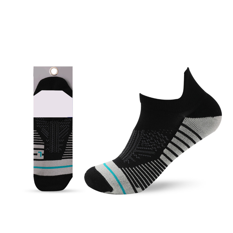 Chaussettes bateau en demi-éponge brossées pour sports de plein air à petites oreilles