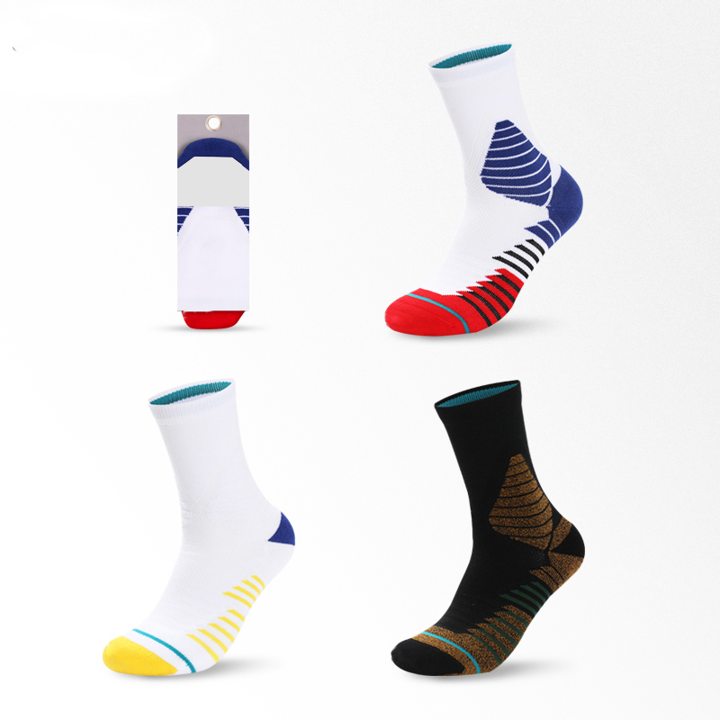Chaussettes en éponge respirantes antidérapantes à séchage rapide de basket-ball