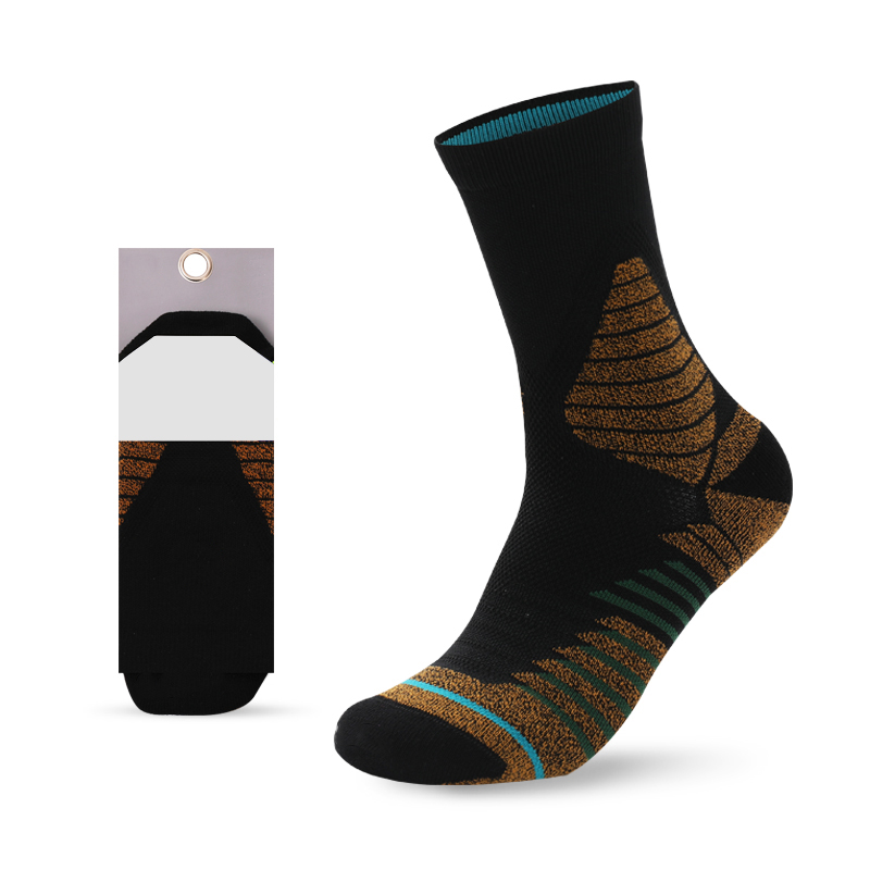 Chaussettes en éponge respirantes antidérapantes à séchage rapide de basket-ball