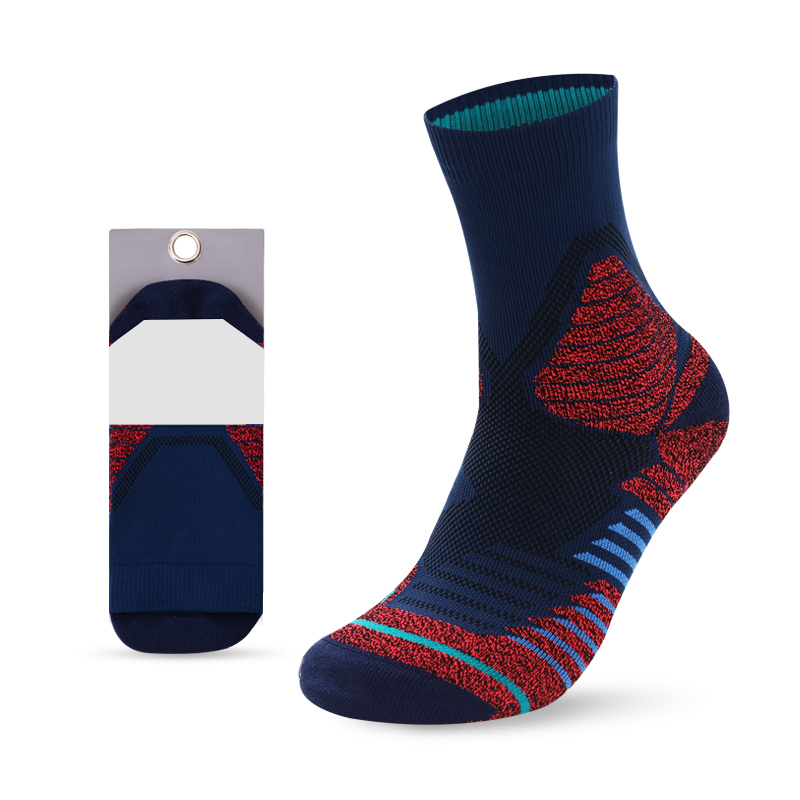 Chaussettes basket en éponge jacquard brillant