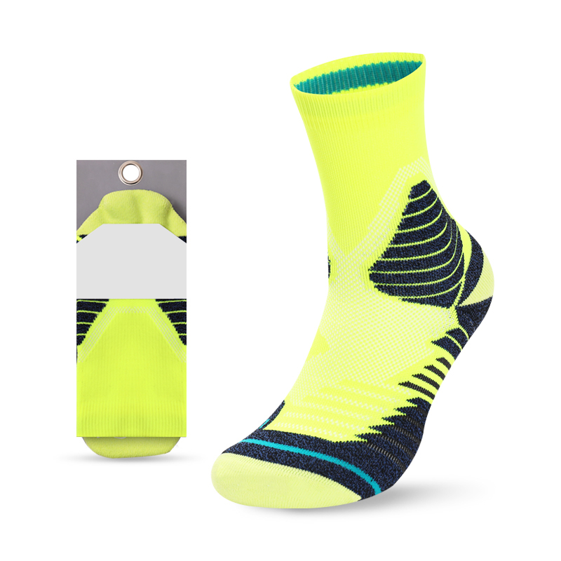 Chaussettes basket en éponge jacquard brillant