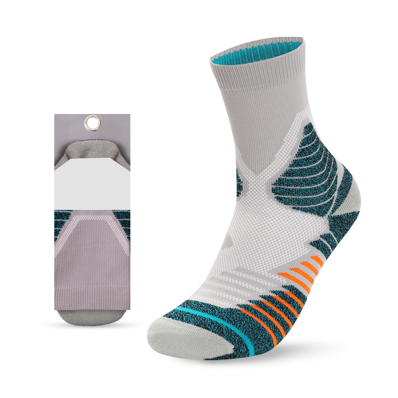 Chaussettes basket en éponge jacquard brillant