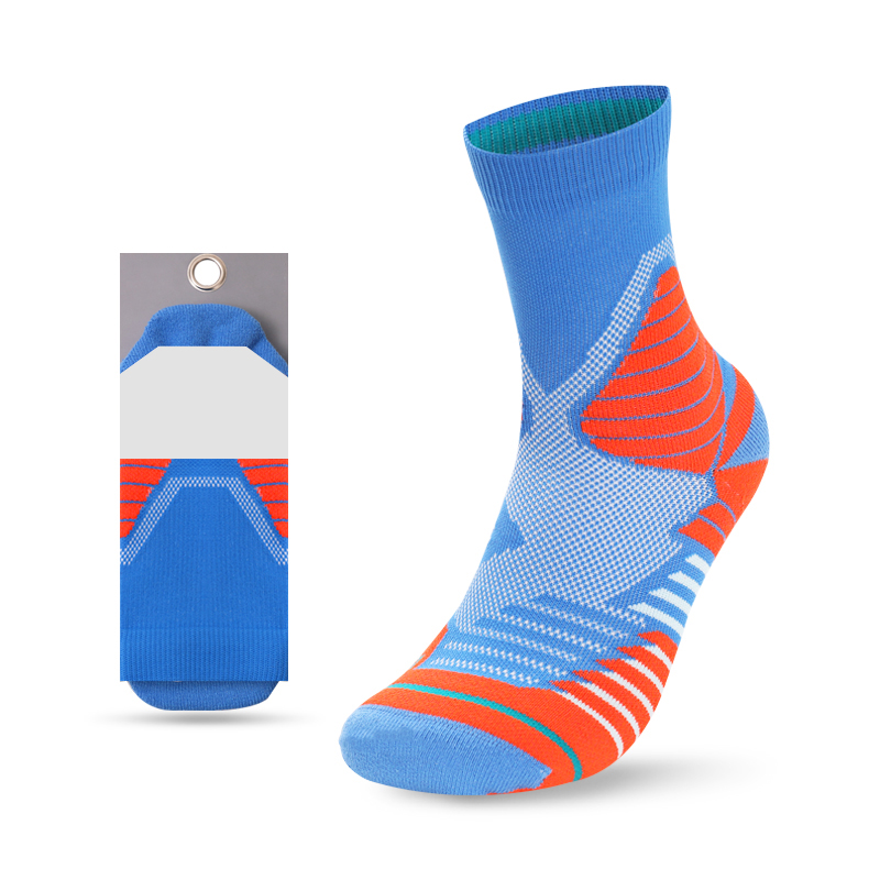 Chaussettes basket en éponge jacquard brillant