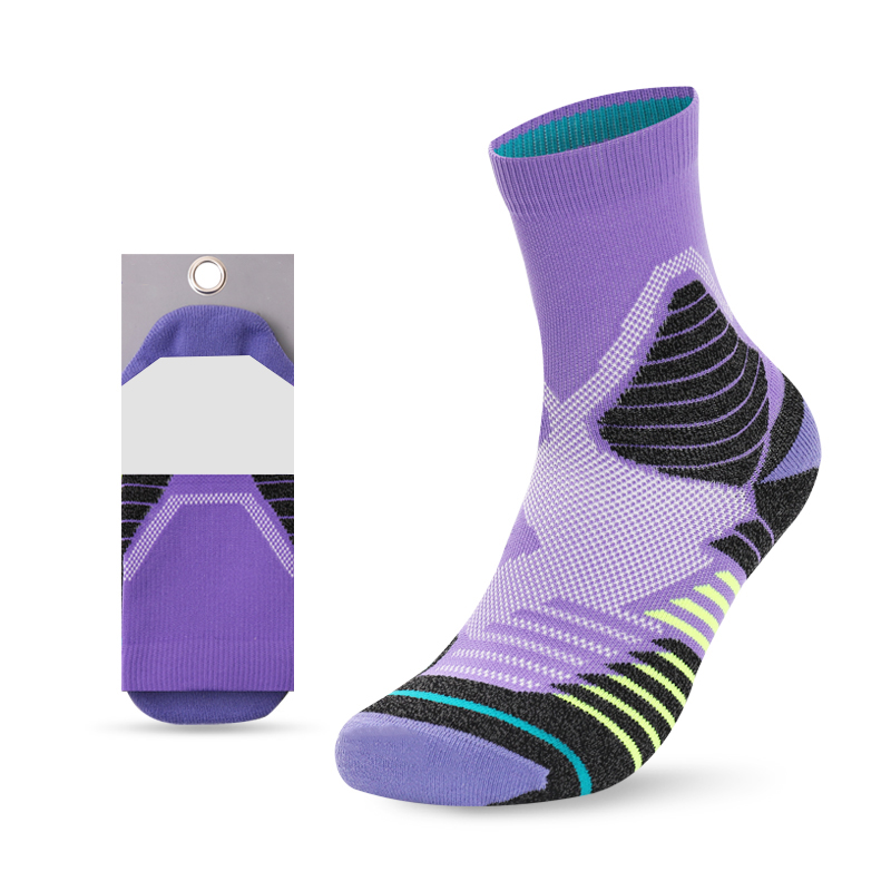 Chaussettes basket en éponge jacquard brillant
