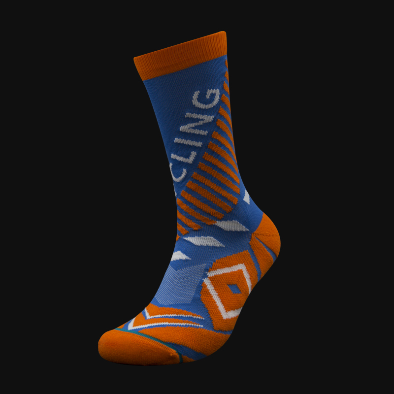 Chaussettes jacquard en nylon à pression pour cyclisme en plein air