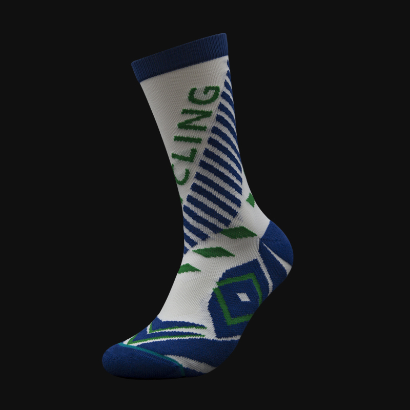 Chaussettes jacquard en nylon à pression pour cyclisme en plein air