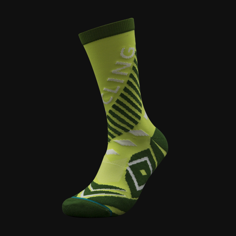 Chaussettes jacquard en nylon à pression pour cyclisme en plein air