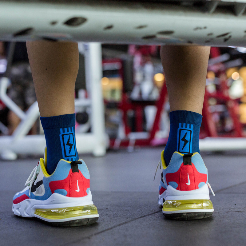 Chaussettes éponge de compression pour course à pied en plein air